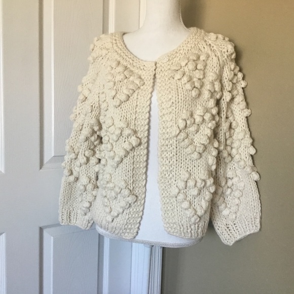 Ivory Pompom Knitted Cardigan - Picture 6 of 6